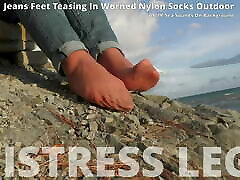 Jeans Feet Teasing In Worn barzzil xxx Socks Outdoor