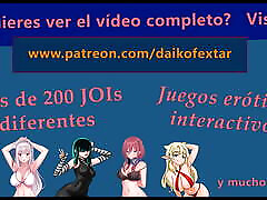 Spanish JOI La profesora te masturba en clase con rotulador y cuerda.
