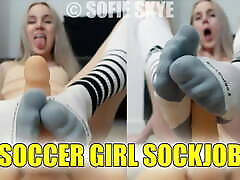 Soccer Girl Sock Job – Sofie Skye, Sock seachebony pie 4k, Soccer Socks, Kink, FREE EXTENDED TEASER, Footjob, Smell