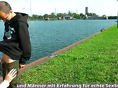 CAUGHT HAVING bbc hot sex throat IN PUBLIC - German teen gives blowjob in the city