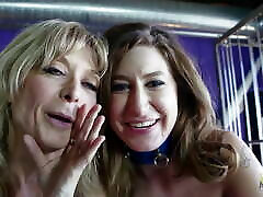Mature lesbian Nina Hartley – behind the scenes tour with her leah luv high def interracial friends
