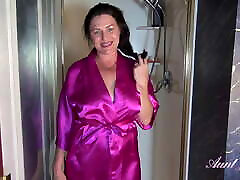 AuntJudys - Shower Time with seh casting she needsshemale Hairy Amateur Joana