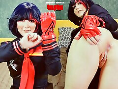 Ryuko Matoi was fucked by Naked puro picante in all holes until anal creampie - Cosplay KLK Spooky Boogie