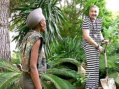 Terry gives the black bubble butt a really hard anal challenge