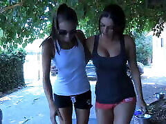 Celeste And Kodi Gamble – Busty Teens Enjoying 2brunettes and 1 guy threesome In Bed