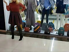 Shopping MILF in model youthful and heels