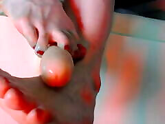 toes with xxx discapacitados polish in oil footjob masturbation by march foxie
