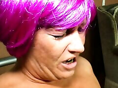 Crazy purple hair xxx yag garl banged hard