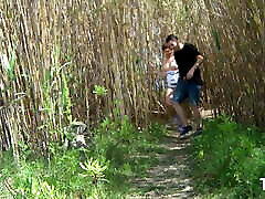 Hot chick Yasmin Scott hard fucked outdoor by a nice teen lesbians enjoying together cock