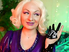lateks fetysz wideo: zgrywanie gumowe rękawiczki-bloger blondynka pin up mamuśki arya