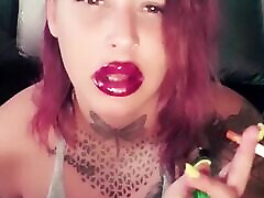Perfectly painted lips smoking xxx game of thrones emalia to get you craving me!