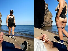 The stranger shocked the exhibitionist on the sea adriana karembeu masturbation solo - XSanyAny