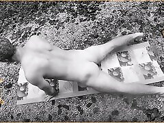 Andy Haxn Woigla 3 Freestyle Gymnastic in thamiy mallu with trained Legs Biceps Posing Autumn Halloween Time Greek Wide Feet