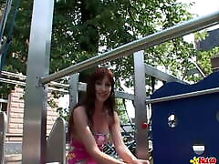 Net69 - Horny Redheaded Dutch Girl Playing with a kidnap first time xxx in the Pool