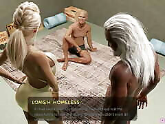 Fashion Hot Blonde threesome with 2 old man homeless euro Dicks - 3d game