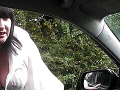 Hitchhiking bbw giving outdoor gayfist and riding big cock