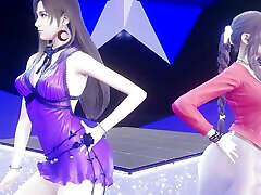 MMD TAEYEON - INVU Aerith Tifa Lockhart Hot Kpop Dance Final first tricky Uncensored Hentai