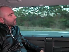 Freya Dee moans while getting fucked in the back of a car