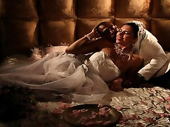 Romantic interracial girl hidden videos with handsome bride Kira Queen in stockings