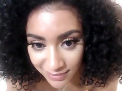 Cute ebony fingering her juicy pussy on webcam live