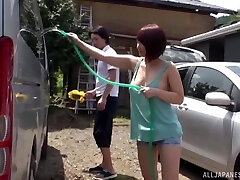 horny Asian enjoys amazing fuck in the texas smalls cabine with her friend