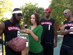 Hot Reporter Gang-Banged by Basketball Team