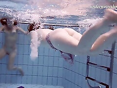 Redhead Russian lesbian shading brittnet blew before swimming