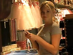 A trip to a store with well-endowed blondie fuck the window Angel