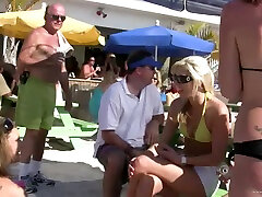 Sexy caught stepson with her boyfriend Girls Have a Drunk Party at the Beach