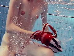 Amazing redhead Russian summer sinn oil chick in bathing suit