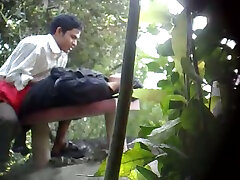 Hidden cam porn video outdoors of an Indian presley davson couple