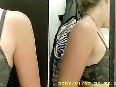 Hidden voyeur cam video in the dressing room for ladies