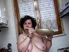 Masturbation lessons with the obscene busty Italian