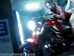 Resident Evil Claire Redfield Fucking Hard Cock On Her Motorcycle