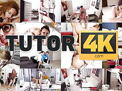 TUTOR4K. Sex with the tutor is more interesting for the kitchen porn doll than physics