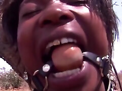 Black cute stone Fuck Doll Gets Big Congolese Dick For Dinner!