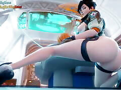 Tracer Overwatch - 3d hentai, anime, 3d lezbi gruppa comics, sex animation, rule 34, 60 fps, 120 fps