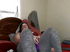 Thick MILF Squirting in Leggings with Soaked Crouch
