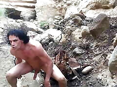 caveman nudist and his dick