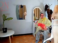 Do you want me to cut your hair? Stylist&039;s client. universidad ugm hairdresser. Nudism 12