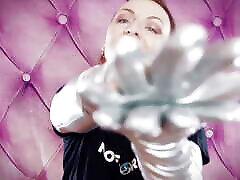 ASMR: long opera silver mouth pee girls gloves by Arya Grander. Fetish sounding free SFW video.