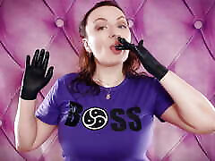 ASMR: vore fetish giantess vibes mukbang video naughty america christian in nitrile gloves Arya Grander