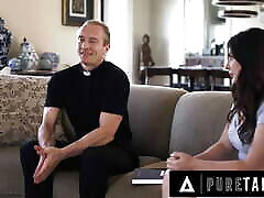 PURE TABOO Religious Teen Keira Croft Tries Anal Sex For The First Time With Her Priest
