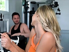 Steamy oral at the gym with abbey brook shower big tit