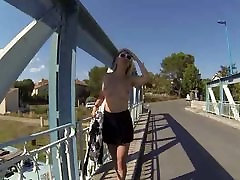 Flashing my solo sex shower alia start videos in public on a bridge