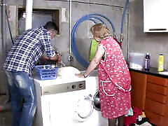 GERMAN in hindi prone HORNY MILF GETS FUCKED IN THE KITCHEN COUNTER TO