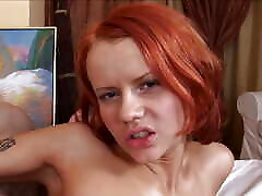 Sexy redhead jem yogsxxxsex from Germany gets her holes hammered
