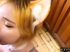 Sweetie Fox In Fox Maid Cosplay Blowjob And Hard Doggystyle wwwchinese sex In The Kitchen
