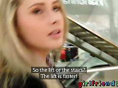 Girlfriends have fun in changing room then go russia slipping for sex