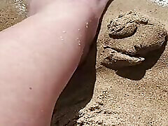 Pinky Pussy with Sand between her Toes